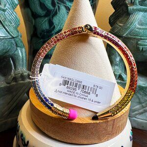 NWT Betsey Johnson Bling Rainbow Crystal Pencil Bracelet